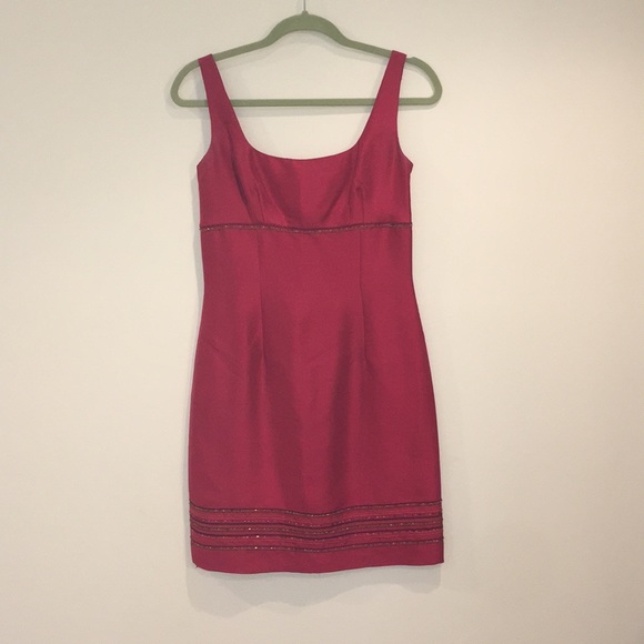 Vintage 1990’s Beaded Red Dress - Picture 1 of 3